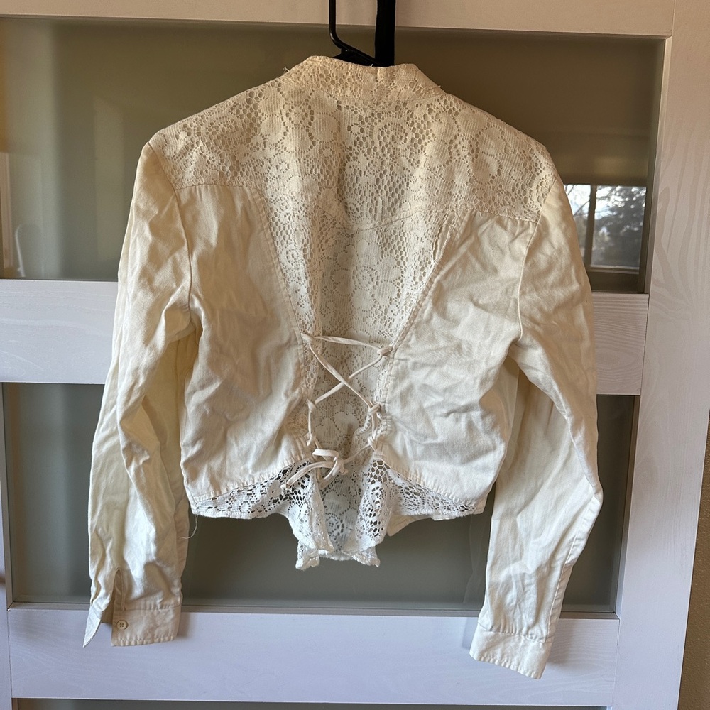 Vintage button up top